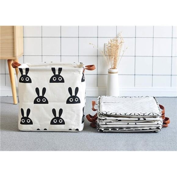 Storage Basket Fabric Organizer Bin for Toys, Books, Clothes, Pets, Nursery - Picture 5 of 8